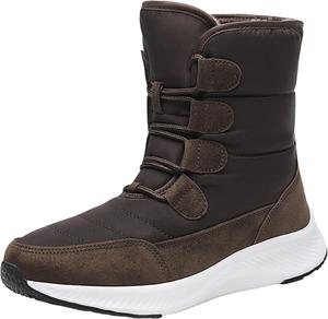 Женские зимние ботинки на снег, водонепроницаемые зимние ботинки, нескользящие, полностью с мехом, зимние теплые ботильоны для улицы, утолщенные зимние ботинки для прогулок и походов Generic, Brown