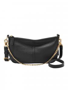 Женская кожаная сумка через плечо Fossil, черная, отделение для смартфона, ZB1877001