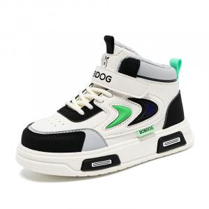 Детские беговые кроссовки Kids' BOBDOG, YCS612-Mid-Top черный белый[Fleece-Lined Thermal]