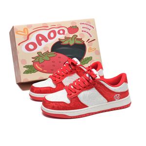 Износостойкие дышащие низкие скейтбордские кроссовки унисекс красный OAOQ, розовый