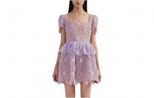 Футболка с коротким рукавом женская сиреневая Self-portrait