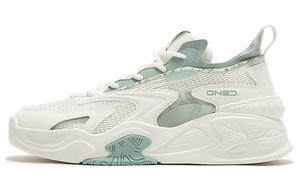 Женские белые и зеленые повседневные кроссовки 361° с противоскользящим амортизатором и устойчивостью к истиранию Feather White/Light Smoke Green