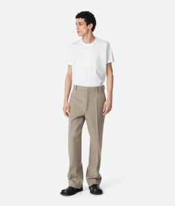 Wool and cashmere pants BOTTEGA VENETA, песочный меланж