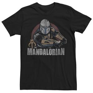 Мужская футболка с логотипом Star Wars The Mandalorian Mando Circle Licensed Character