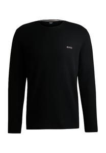 Пижамный топ с круглым вырезом NW Waffle Boss, черный