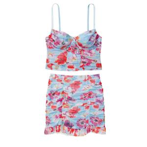 Пижамный комплект женский небесно-голубой Victoria's Secret