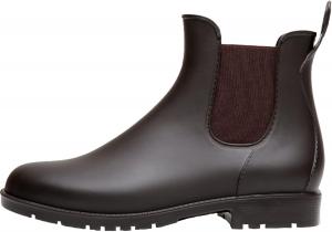 Женские короткие дождевые ботинки водонепроницаемые противоскользящие резиновые ботильоны Челси Yvmurain, Brown