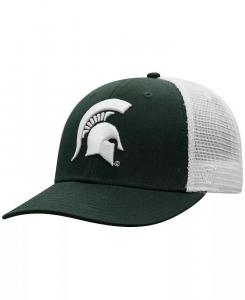 Мужская зелено-белая кепка Michigan State Spartans Trucker Snapback Top Of The World