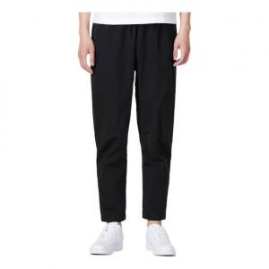 Повседневные брюки Men's Nike Solid Color Logo Printing Drawstring Lacing Straight Casual Pants/Trousers Black DQ4344-010