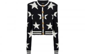 Трикотажная футболка женская черная BALMAIN