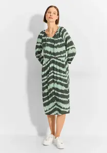 Платье-блузка Cecil с талией, хаки