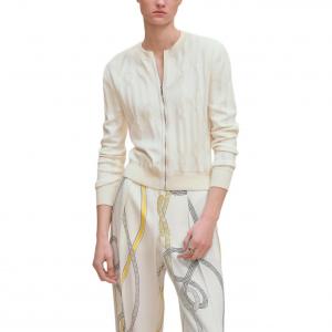 HERMES Коллекция FW25 Осень-Зима Вязаный топ Women's White