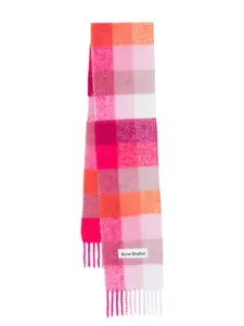 Шарф в клетку Acne Studios, розовый