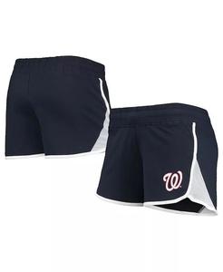 Женские темно-синие шорты из эластичной махровой ткани Washington Nationals New Era