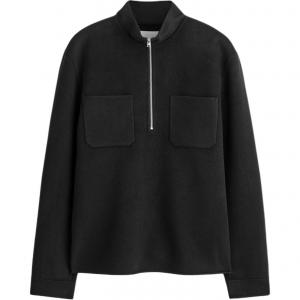 COS Мужская черная трикотажная водолазка средней жесткости