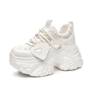 Кроссовки женские толстые низкие Shoe Cabinet Floral Language, белый