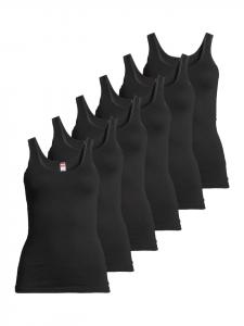 Conta Нижняя рубашка / Топ из тонкой ребристой ткани черного цвета