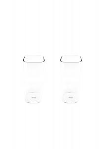 Квадратные термостойкие стаканы для воды Mulex, transparent set mit 2 gläsern