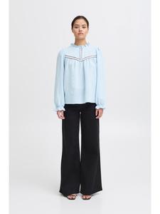 ICHI Блузка с длинными рукавами IXSASSY, стандартный крой, цвет кашемирово-синий