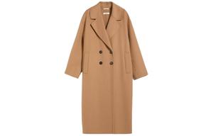 Холланд Коллекция Двубортное Шерстяное Пальто Женское Хаки MaxMara