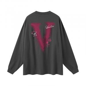 Футболка Unisex Crew Neck Moderate Straight Fit HUANQIU, [long-sleeved]темно-серый