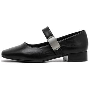 Туфли Мэри Джейн на массивном каблуке 3,5 см, женские Daphne, черный