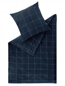 Esprit Комплект постельного белья из фланели "Клетка" темно-синего цвета
