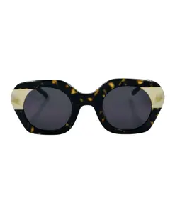 Шестиугольные солнцезащитные очки ручной работы - темно-коричневые Kaleos, коричневый