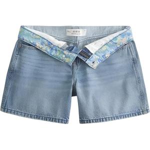 Hollister Джинсовые шорты женские голубые