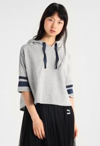 Толстовка Urban Classics LADIES TAPED SHORT SLEEVE HOODY, цвет grey/navy