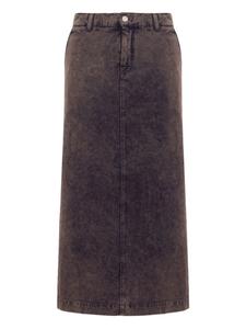 MOSCHINO JEANS джинсовая юбка миди, серый