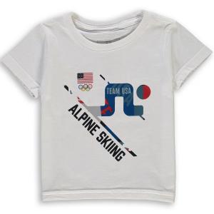 Футболка White Team USA для малышей по горным лыжам с разбросанными образцами Outerstuff