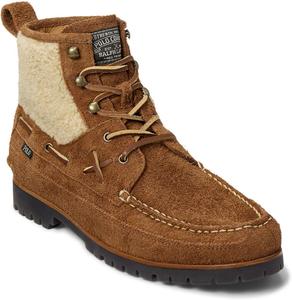 Мужские ботинки POLO RALPH LAUREN Ranger Mid из замши с искусственным мехом, Teak/Natural Sherpa