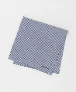 Хлопковый клетчатый платок United Arrows, цвет Cobalt