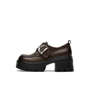 DAPHNE Женские туфли на массивном каблуке 6,5 см коричневые, цвет Brown