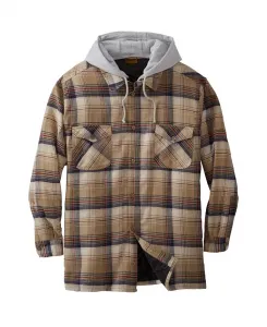 Большая и высокая модель от KingSize куртка-рубашка со съемным капюшоном Boulder Creek, мультиколор