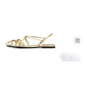 Женские римские сандалии с щелочным водяным узлом 73Hours, Gold