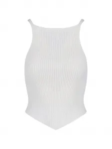 Топ с заостренным подолом Courreges, белый