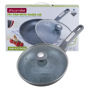 Сковорода с антипригарным покрытием 22 см Kamille, темно-серый