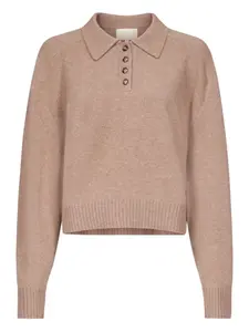 Рубашка поло с подолом в рубчик LouLou de Saison, нейтральный