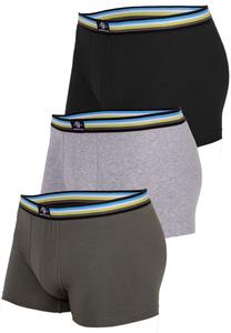 Боксеры Haasis Bodywear 3er-Set: Pants, цвет schwarz/graumeliert/olivenbaum