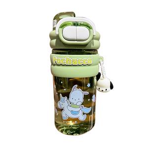 Пластиковые стаканы для воды Kuromi My Melody Cinnamoroll Pochacco 650ML Sanrio, зеленый