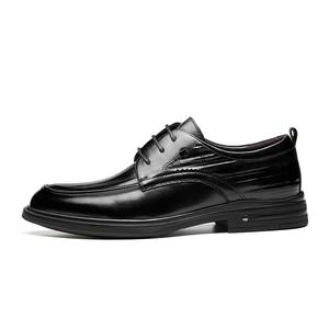 Повседневные кожаные туфли мужские с низким верхом AOKANG, Black