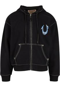 Толстовка с капюшоном на молнии True Religion, черный