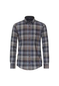 Мужская повседневная рубашка в клетку повседневного кроя CASAMODA, темно-синий