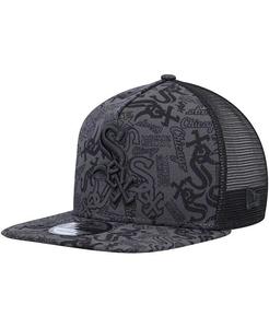 Мужская черная кепка Chicago White Sox с А-образной рамкой 9FIFTY Trucker Snapback New Era