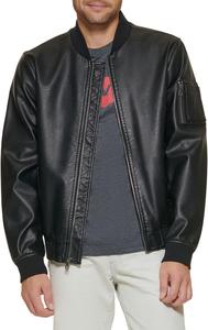 Мужская университетская куртка-бомбер Levi's из искусственной кожи, Black