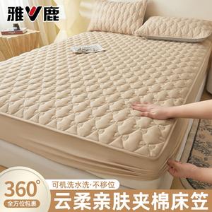 Yalu Простыня на резинке 150х200 см с подушками, стеганая, утолщенная, цвет Butterfly Bow - Milk Tea