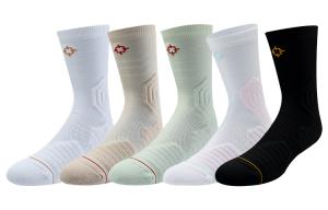 Боевая серия Носки унисекс RIGER, 5 пар (Белый+Хаки+Свежий зеленый+Кремовый+Черный)