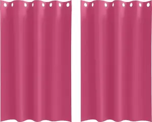 Плотные шторы с кольцами, 2 шт., светло-розовые vidaXL